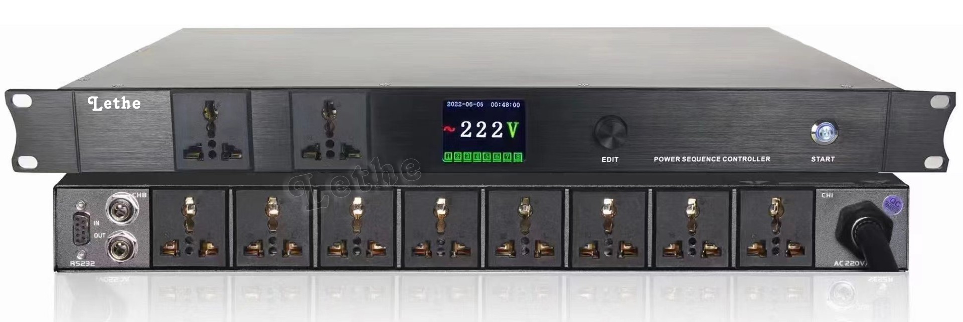 LY-SP8II电源时序器-黑前面板-新20230411.jpg
